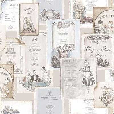 Papel De Parede Kitchen Recipes G12287 - Rolo 10m X 0,53m