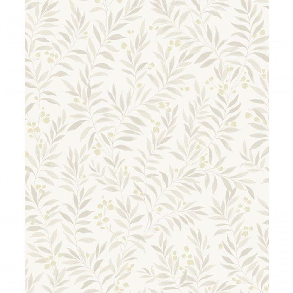 Papel De Parede Maison Folhagem Bege Mn3402 - 1