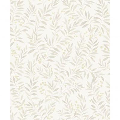 Papel De Parede Maison Folhagem Bege Mn3402