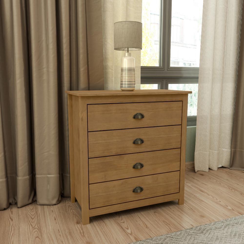 Cômoda 4 Gavetas Em Madeira Linha Topázio - Freijó - 3