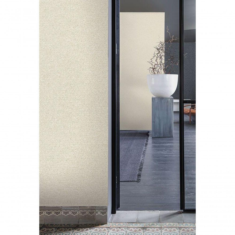 Papel De Parede Muse Têxtil Bege Com Brilho Mu1202 - 1