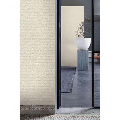 Papel De Parede Muse Têxtil Bege Com Brilho Mu1202