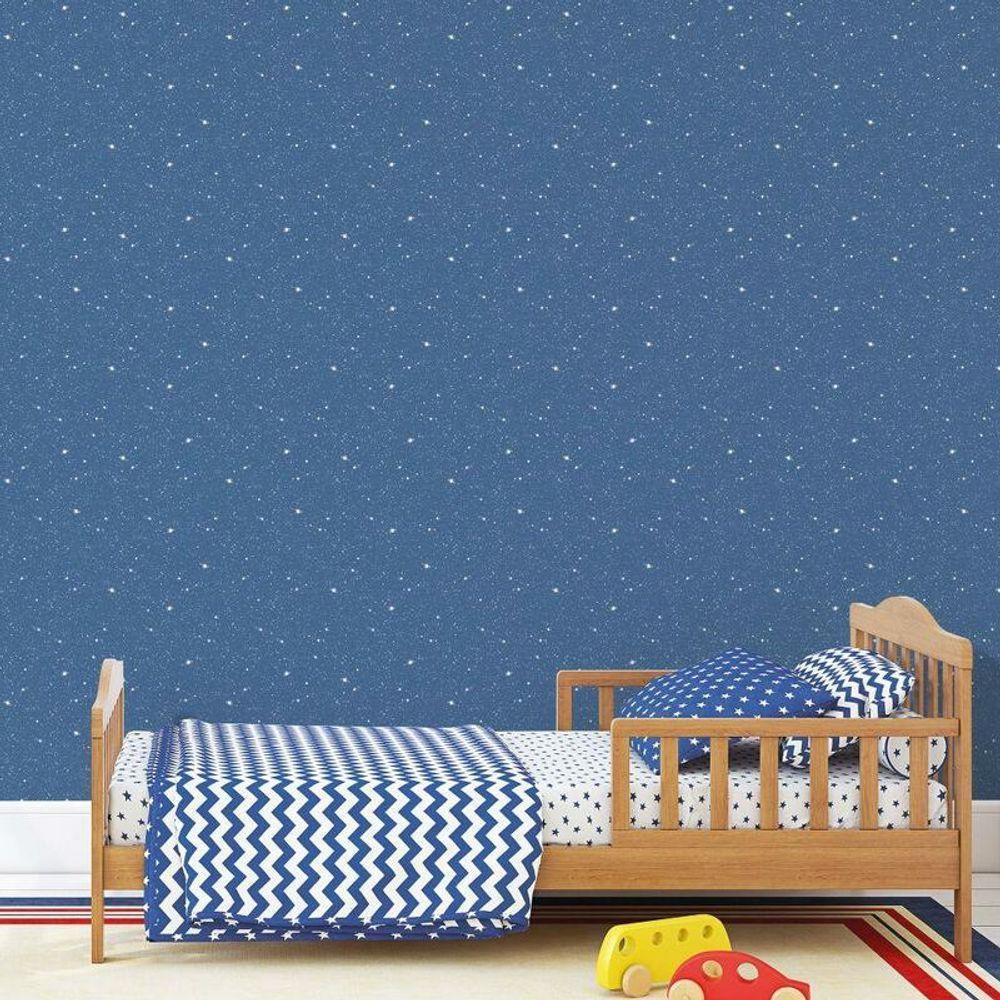 Papel De Parede G78408 Espaço Sideral - Azul E Gliter Tiny Tots 2 - G78408 - 2