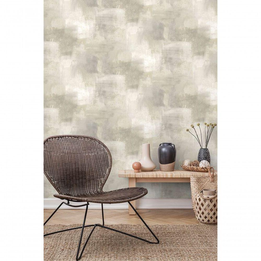 Papel De Parede Muse Cimento Bege Claro A60002 - 1