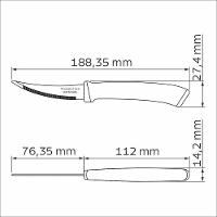 Faca Para Tomate Tramontina Felice Lâmina Aço Inox Cabo Polipropileno Preto 3 Tramontina - 2