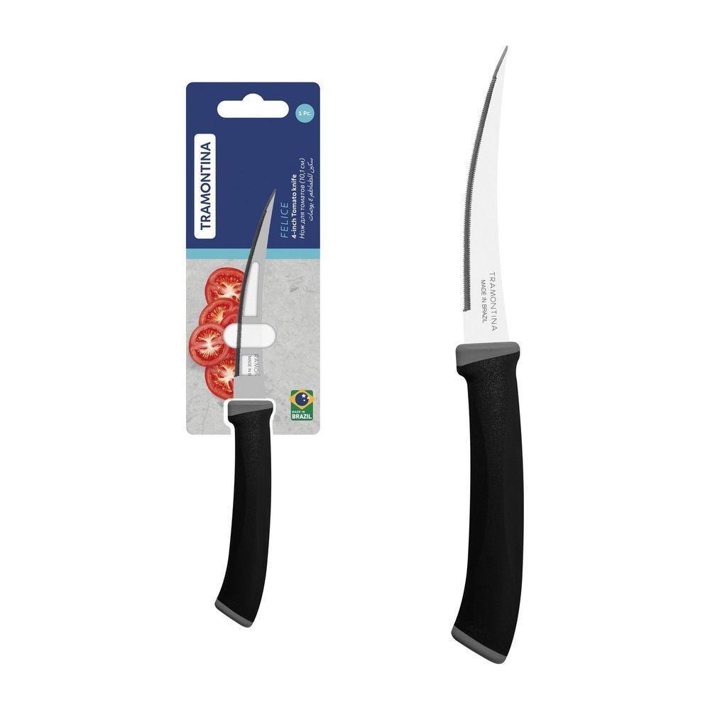 Faca Para Tomate Tramontina Felice Lâmina Aço Inox Cabo Polipropileno Preto 4 Tramontina - 1