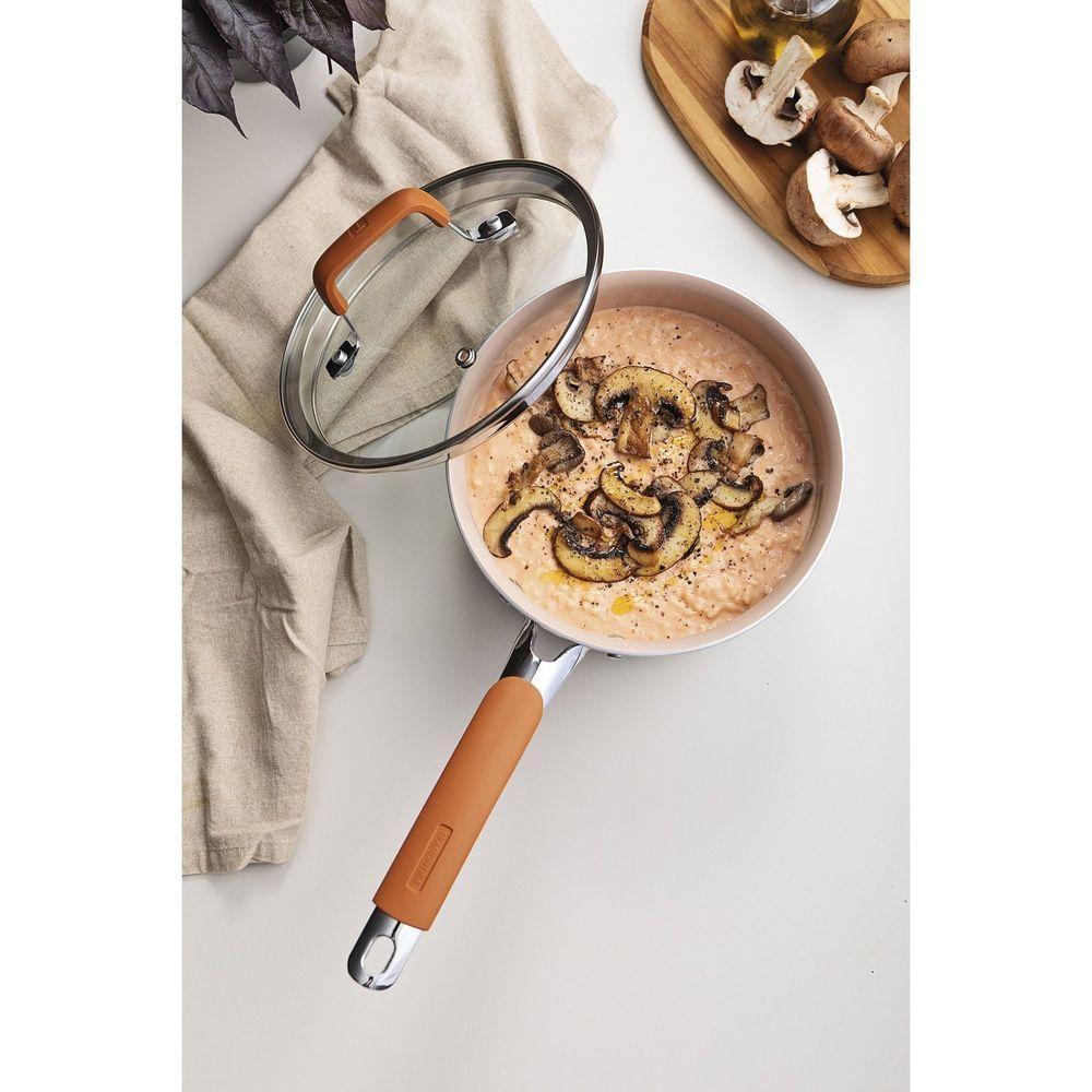 Panela Tramontina Romagna Aço Inox Alumínio Cerâmico Marfim 18 Cm 2,25 L Tramontina - 2