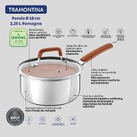 Panela Tramontina Romagna Aço Inox Alumínio Cerâmico Marfim 18 Cm 2,25 L Tramontina - 3
