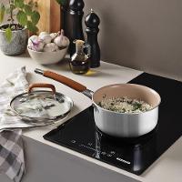 Panela Tramontina Romagna Aço Inox Alumínio Cerâmico Marfim 18 Cm 2,25 L Tramontina