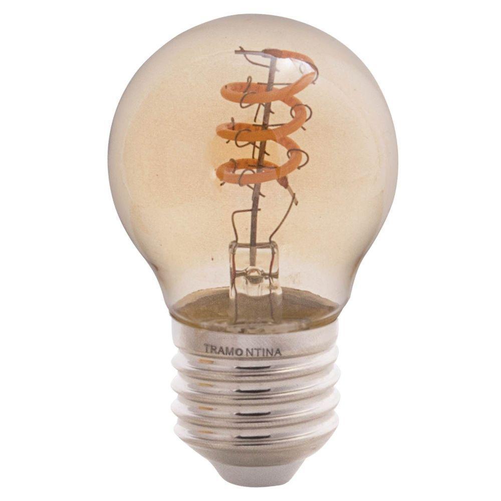 Lâmpada Led De Filamento Espiral Tramontina G45 4 W 2200 K Luz Amarela âmbar Tramontina - 1