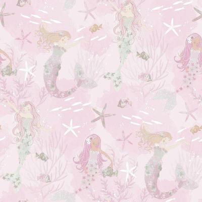 Papel De Parede Sereias - G78390 Rosa E Gliter Tiny Tots 2 - G78390
