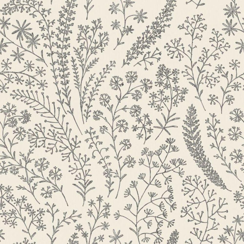 Papel De Parede Muse Floral Branco E Preto A58701 - 2