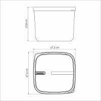 Pote Tramontina Mixcolor Polipropileno Verde Sálvia Tampa Transparente 2,7 L Tramontina - 3