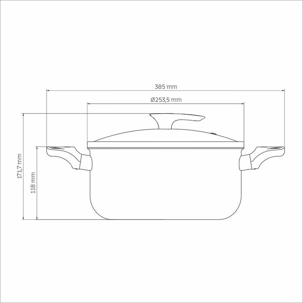 Caçarola Tramontina Milazzo Alumínio Antiaderente Starflon Max Amêndoa 24 Cm Tramontina - 7