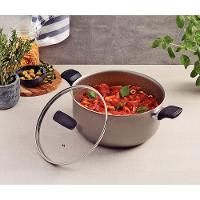 Caçarola Tramontina Milazzo Alumínio Antiaderente Starflon Max Amêndoa 24 Cm Tramontina