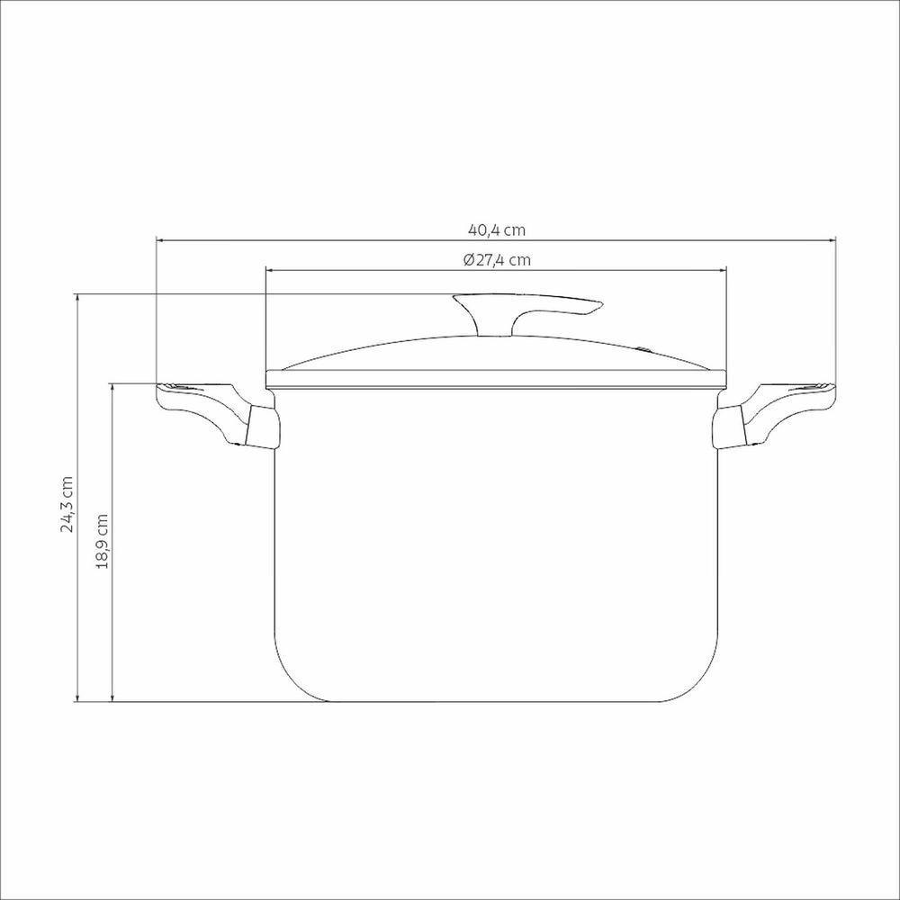 Caldeirão Tramontina Milazzo Alumínio Antiaderente Starflon Max Amêndoa 26 Cm 9,6 L Tramontina - 7