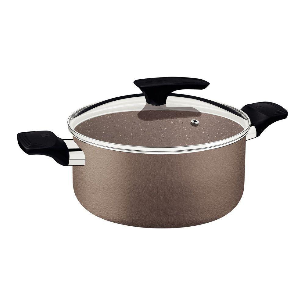 Caçarola Tramontina Milazzo Alumínio Antiaderente Starflon Max Amêndoa 28 Cm Tramontina - 1