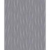 Papel De Parede Fusion Ondulado Cinza Brilho - Rolo 10m X 0,53m - 2