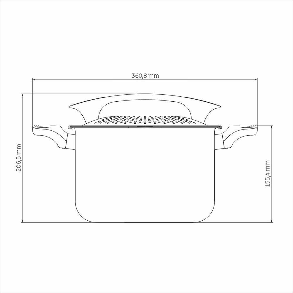 Espagueteira Tramontina Milazzo Alumínio Antiaderente Starflon Max Amêndoa 22 Cm Tramontina - 9