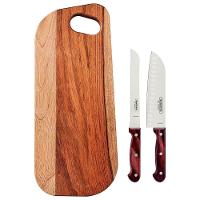 Kit Para Frios Tramontina Polywood Lâminas Aço Inox Cabos Madeira Tratada Polywood Vermelho 3 Peças Tramontina - 1