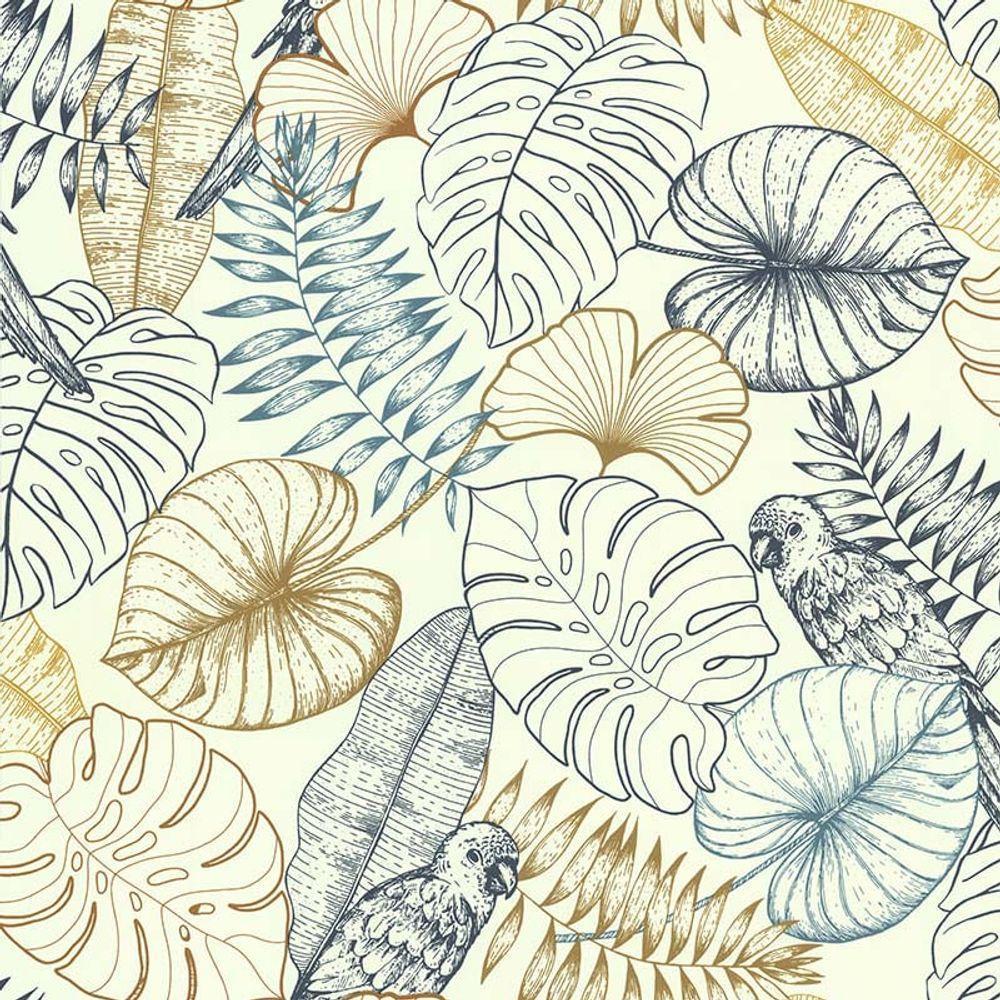 Papel De Parede Sejours Et Chambres Tropical 51193401 - Rolo 10m X 0,53m - 1