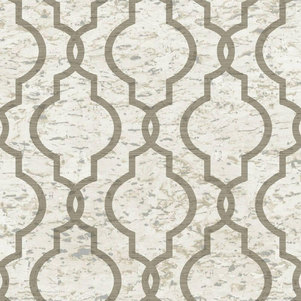 Papel De Parede Shimmer Geometria Em Mármore Uk20930 - Rolo 10m X 0,52m - 1