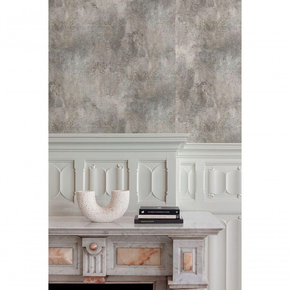 Papel De Parede Icon Aspecto Cimentício Azul E Bege 191703 - 2