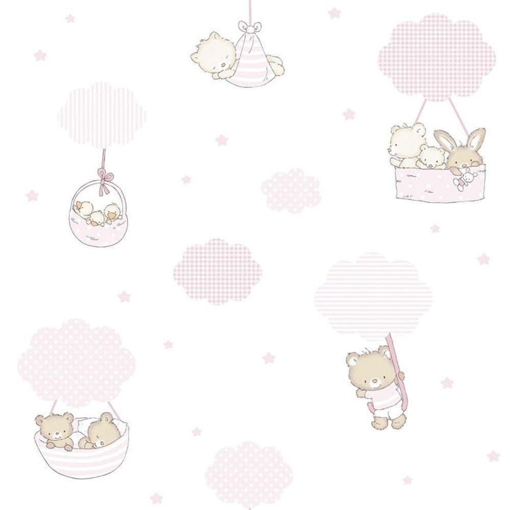 Papel De Parede Treboli Balões Rosa 5802 - Rolo 10m X 0,53m - 1