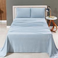 Jogo Cama Lençol Casa Scarpa Sonnet King Malha Lisa Algodão Macio 4 Peças - Cinza - 2