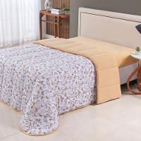 Edredom Cobertor Casa Scarpa Sonnet Queen Malha Estampada Dupla Face Algodão - Borboleta - Mostarda - 2