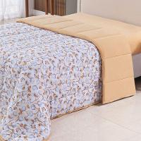 Edredom Cobertor Casa Scarpa Sonnet Queen Malha Estampada Dupla Face Algodão - Borboleta - Mostarda - 3