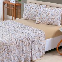 Jogo Cama Lençol Casa Scarpa Sonnet Casal Padrão Malha Estampada Algodão 4 Peças - Borboleta - Mostarda - 3