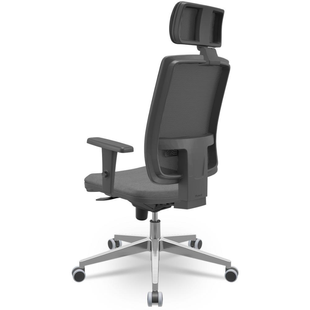 Cadeira Brizza Presidente Tela Cinza - 3