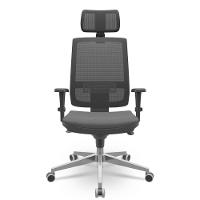 Cadeira Brizza Presidente Tela Cinza - 1