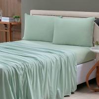 Jogo Cama Lençol Casa Scarpa Sonnet Queen Malha Lisa Algodão Macio 4 Peças - Verde Claro - 3