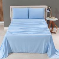 Jogo Cama Lençol Casa Scarpa Sonnet Casal Padrão Malha Lisa Algodão Macio 4 Peças - Azul Turquesa - 2