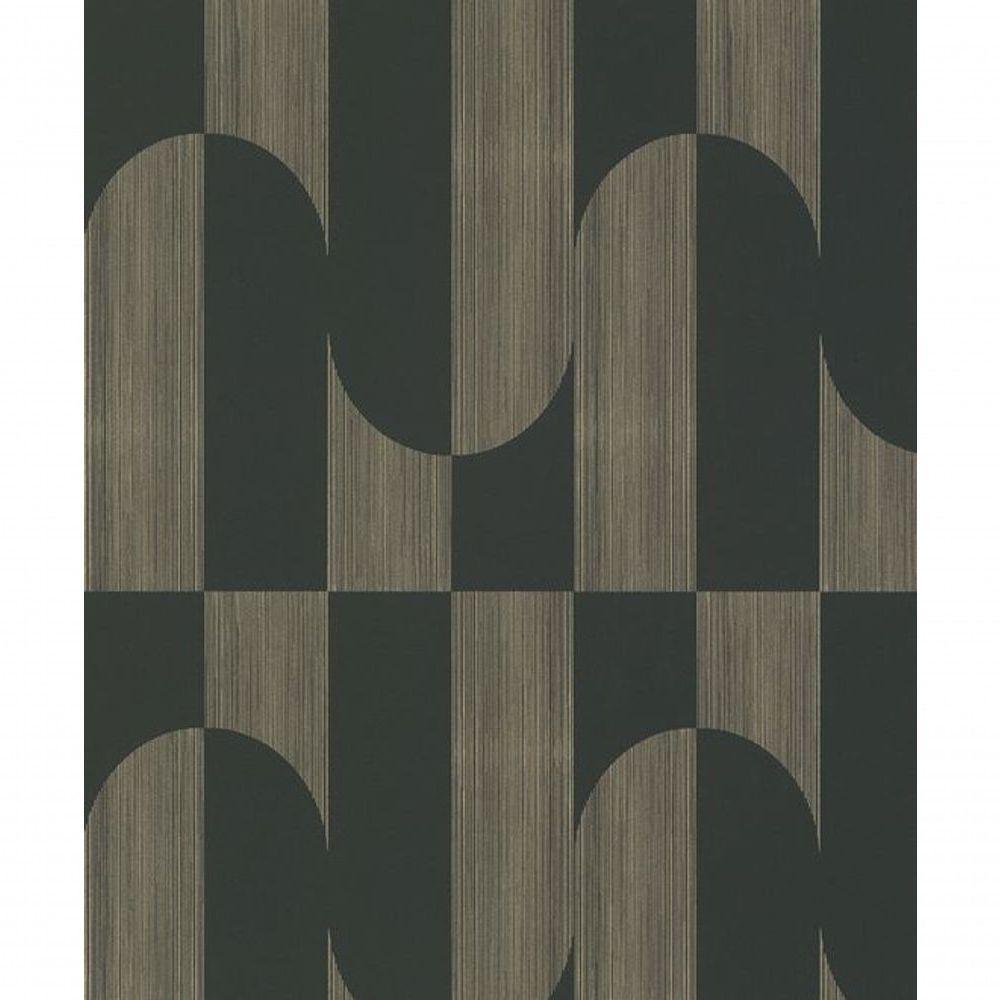 Papel De Parede Muse Geométrico Preto E Dourado A55702 - 2