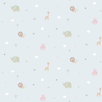 Papel De Parede Lullaby Azul Claro 2223 - Rolo 10m X 0,53m