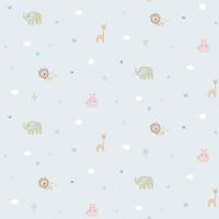 Papel De Parede Lullaby Azul Claro 2223 - Rolo 10m X 0,53m - 1