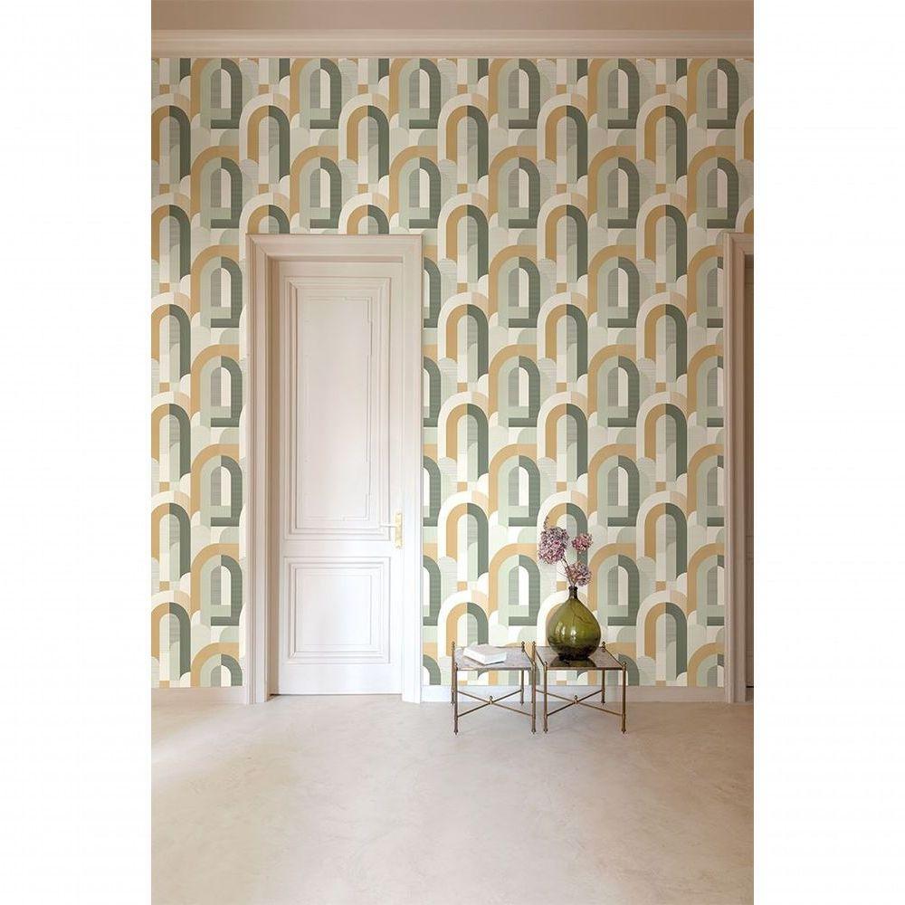 Papel De Parede Maison Geométrico Verde Mn3609 - 2