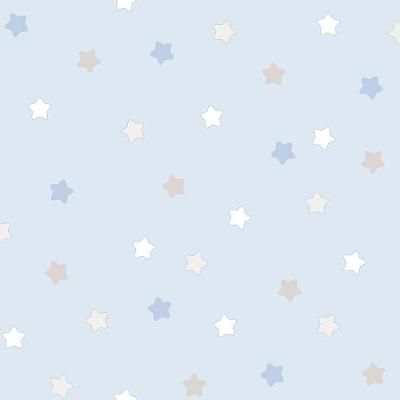 Papel De Parede Lullaby Estrelas Azul 2251 - Rolo 10m X 0,53m