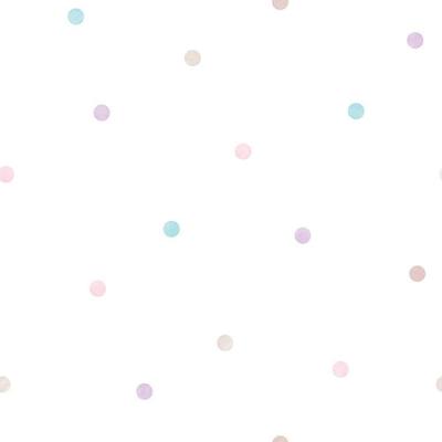 Papel De Parede Just 4 Kids Poá G56522 - Rolo 10m X 0,52m