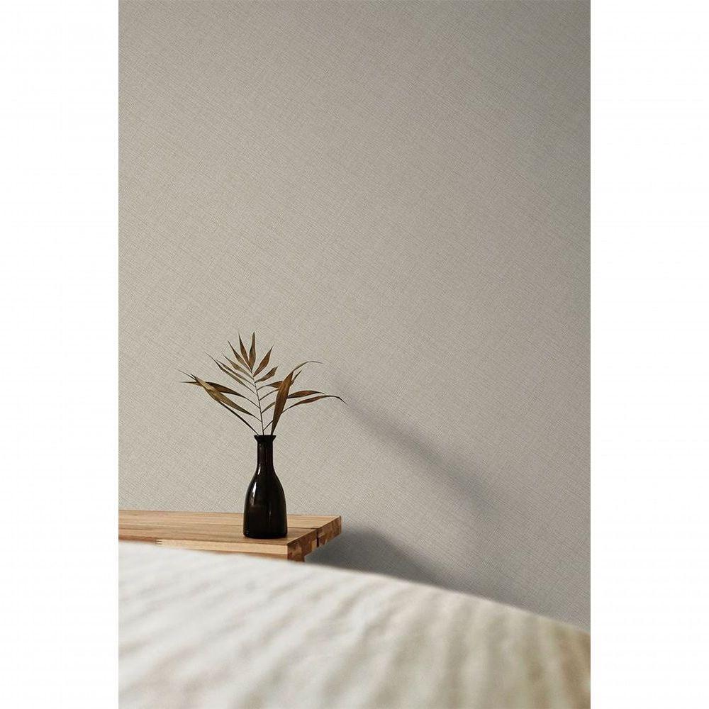 Papel De Parede Maison Aspecto Têxtil Bege Mn1002 - 1