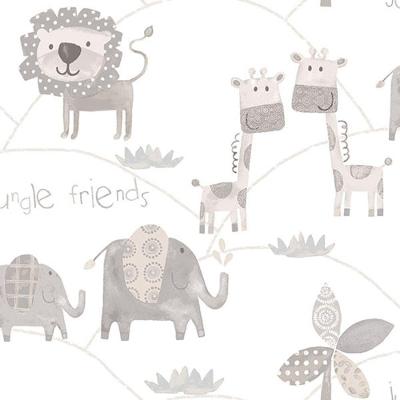 Papel De Parede Just 4 Kids Amigos Da Selva G56505 - Rolo 10m X 0,52m