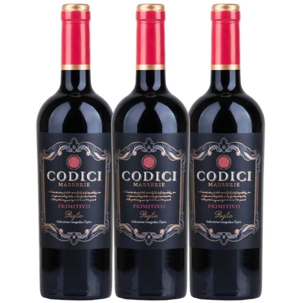 Vinho Tinto Codici Primitivo Puglia 750ml (3 Und) - 1