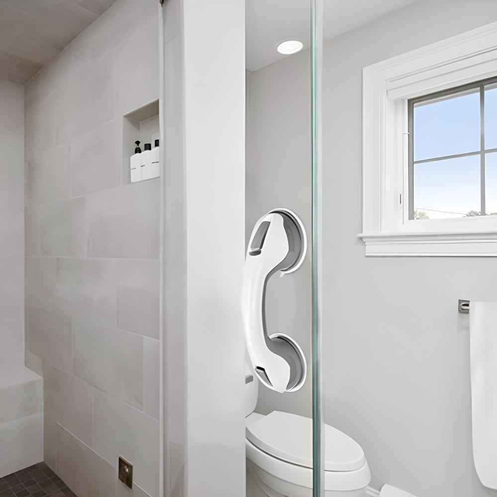 Barra Alca Suporte De Apoio Banheiro Deficiente Banho Idoso Portatil Viagem Com Ventosa Removivel - 5