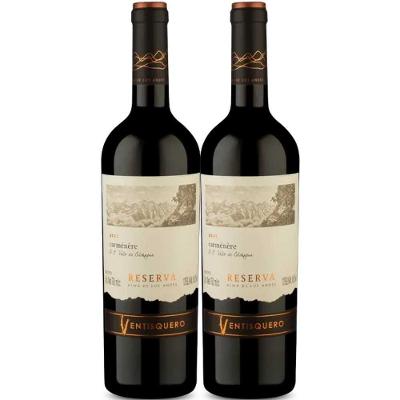 Kit 2 Garrafas Vinho Tinto Ventisquero Reserva Carmenere 750ml
