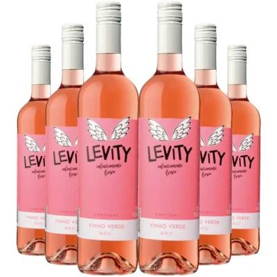 Kit 6 Garrafas Vinho Verde Levity Rose 750ml
