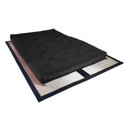 Colchão Futon King Dobrável Sofa Cama Acquablock Preto
