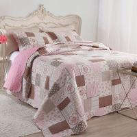 Kit Cobre Leito Colcha Queen Boutex Dupla Face Londres 100% Poliéster - 1